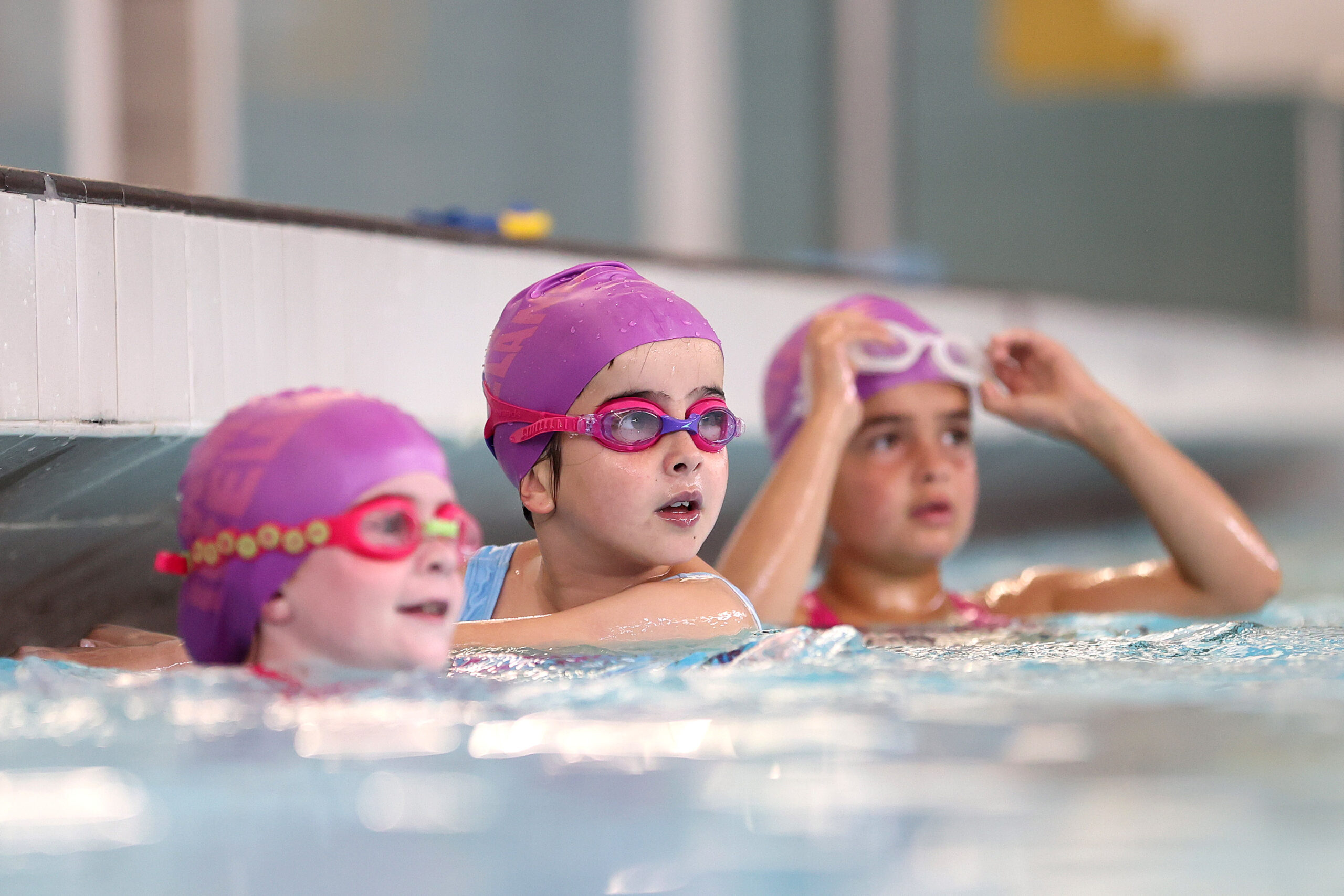 Kids swimming